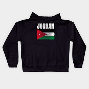 Distressed Jordan Flag Graphic Gifts for Men Women Jordanian Kids Hoodie